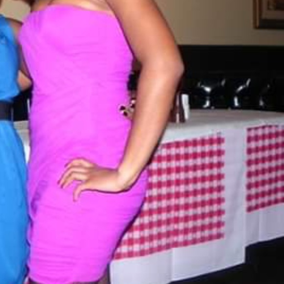 Cache Strapless Dress Fuchsia - Picture 2 of 2